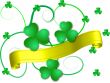 Shamrocks with banner
