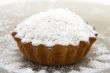 Tasty cherry cake with sugar powder
