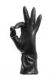 Black glove gesticulating