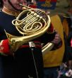 Horn player,  marching band