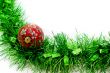 Christmas Time: Isolated Tinsel and Bauble