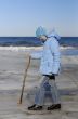 Girl walking at Baltic-Sea