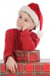Adorable boy in christmas