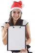 girl with Santa Claus hat
