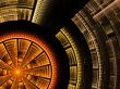 Fractal Abstract Background - Orange textures