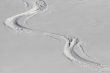 Ski tracks in the snow