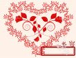 Heart and roses