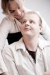 Portrait of a young loving couple looking