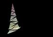 Stylish abstract xmas tree with copyspace