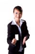 happy presenting business Card