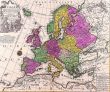 Old map of Europe