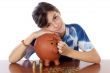 girl whit money box