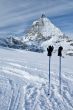 Matterhorn and a Pair of ski poles