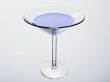 cocktail glass on black background