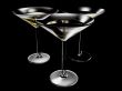 cocktail glass on black background
