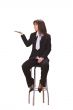 Businesswoman presenting something