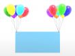 rainbow baloons with empty blank