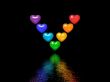 rainbow hearts