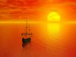 sunset and boats