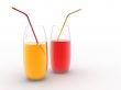 yellow and red juice