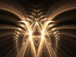 Fractal Abstract Background - Golden flowing
