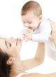 happy mother with baby boy