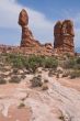 Balanced rock in the prairie. Arches National Park