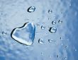 Water heart and drops
