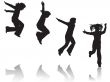 silhouette of active girl
