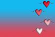 Flying Hearts Illustration