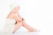 Wellness girl series sitting and thinking