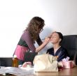 Make up artist at work