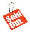 Tag with Sold out inscription