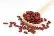 Red Kidney Beans on a cooking spoon
