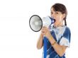 girl with megaphone