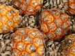 Macro close-up of small pineapples