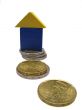 toy house on coins of euro