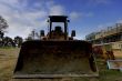 Bulldozer and parking lot construction