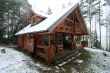 wooden cottage in the forest