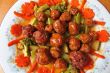 Meatballs and vegetables