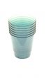 Green plastic cups