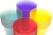 plastic cups close up