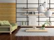 Home interior in japanese style D rendering