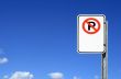 No parking sign with copy space
