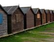Winter beach huts