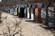 Beach huts in winter