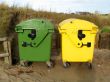 Green and yellow bins