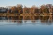 Lake. Autumnal landscape.