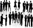 Business People - vector silhouette illustration