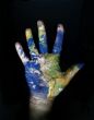 world on hand